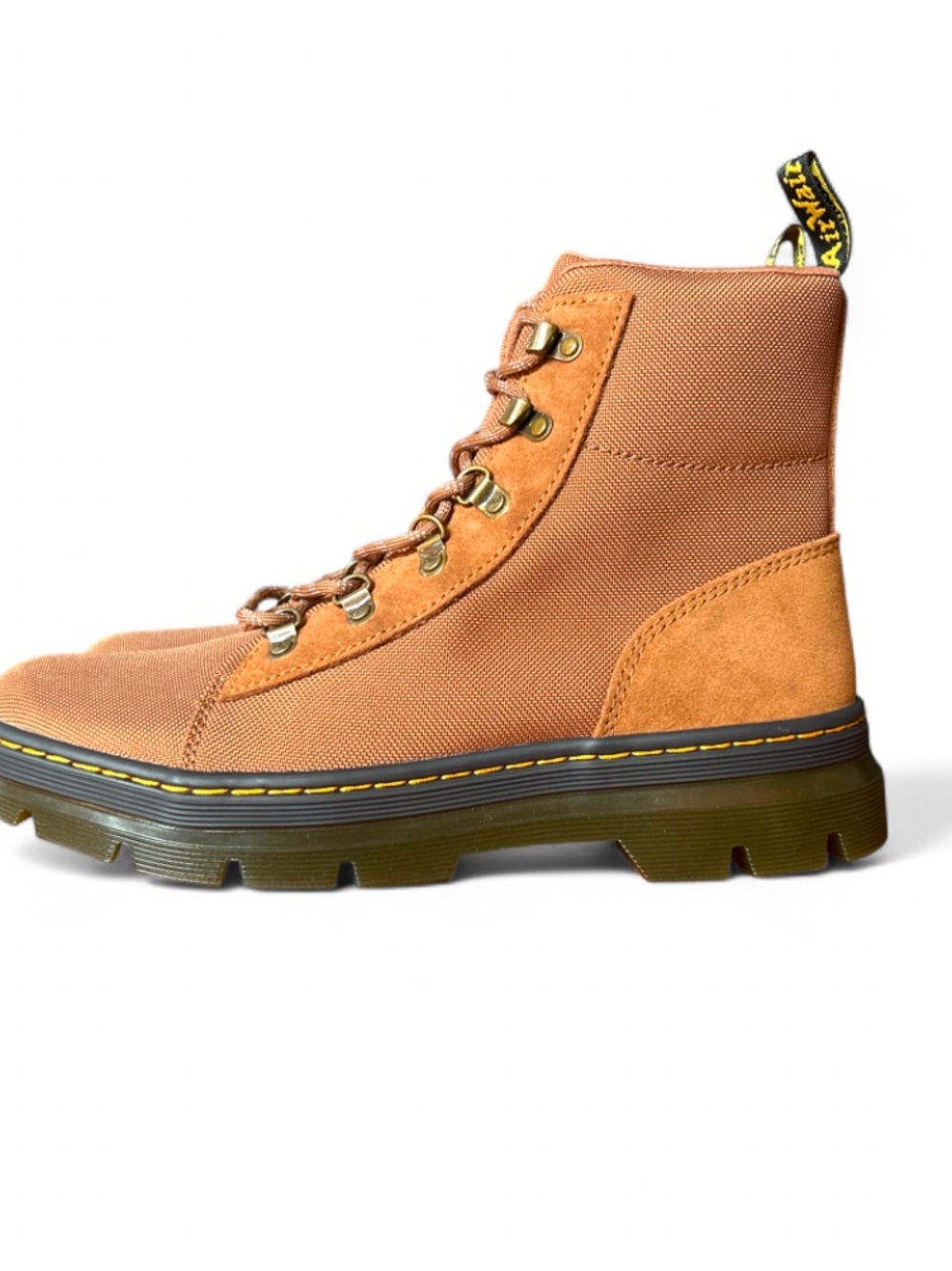 Dr. Martens Combs with Suede Utility women’s Boots in Desert Brown
